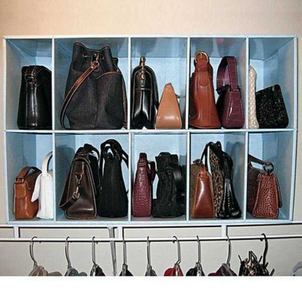 33 Storage Ideas to Organize Your Closet and Decorate with Handbags and  Purses