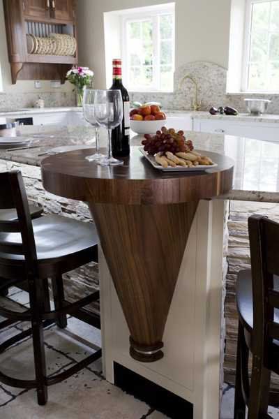 serving table made of walnut wood