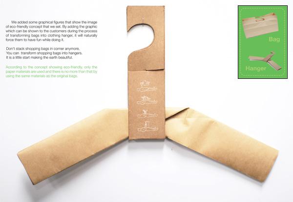 recycling paper hanger bag