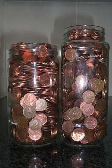 home decorating with pennies