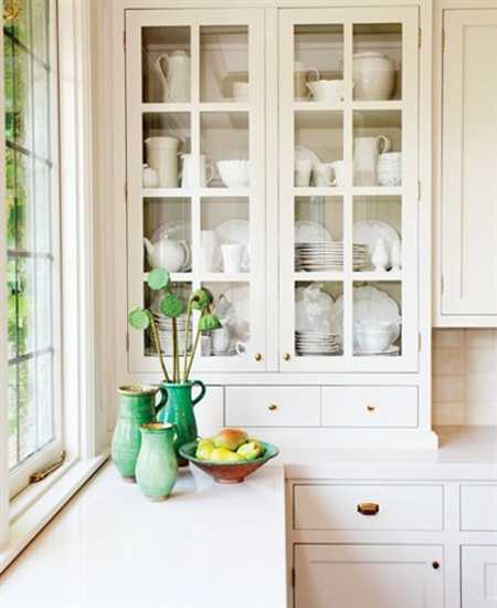 white kitchen cabinets for china and green decorative accessories