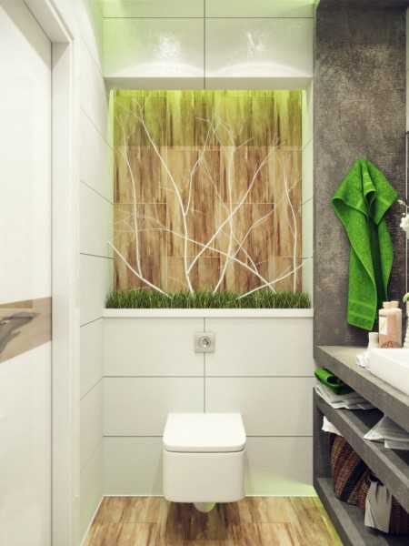 white wall tiles and wooden wall for small bathroom decorating