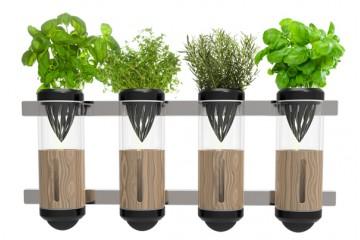 hydroponic garden design with contemporary planters