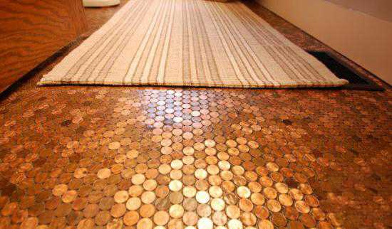 penny tiled floor