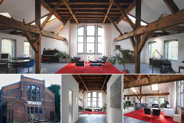 contemporary loft with antique wood beams, apartment ideas