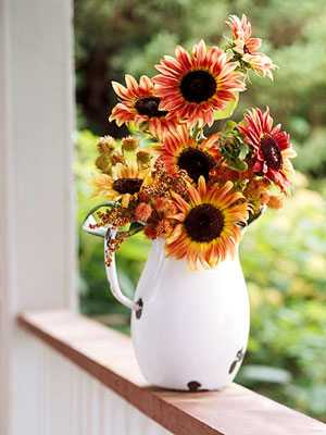 yellow fall flower arrangement