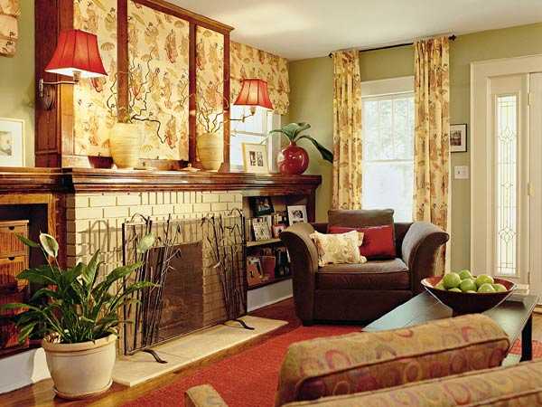modern schemes interior fall color room living decorating mantel softening hues rich lushome decor elegant homes inteior