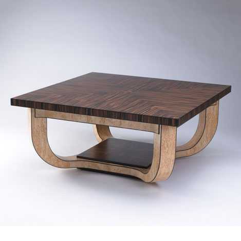 sculptural wood coffee table