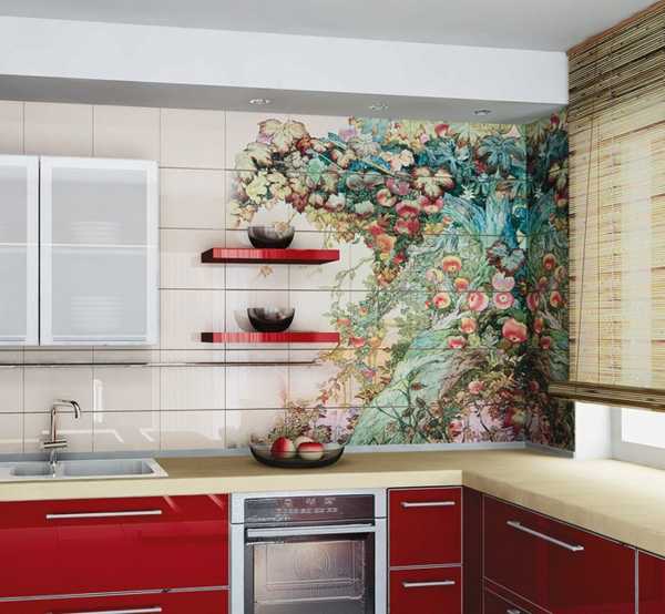 wall mural for kitchen design