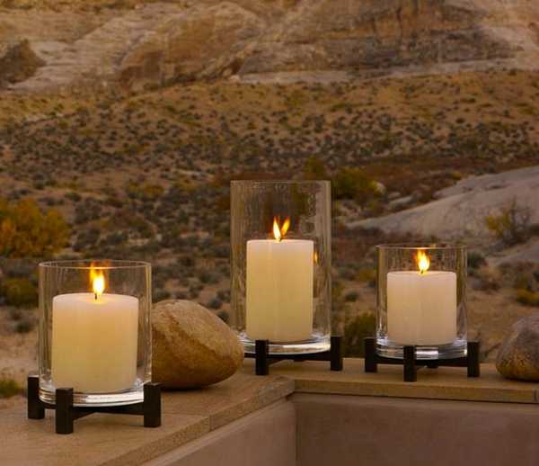 modern interior design and decor, rocks and candles