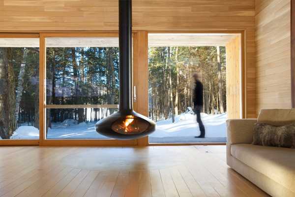 floating fireplace