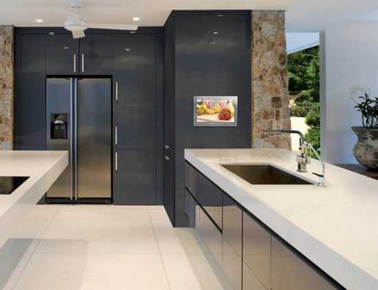 7 Modern Kitchen Design Trends Stylishly Incorporating TV sets into Kitchen Interiors