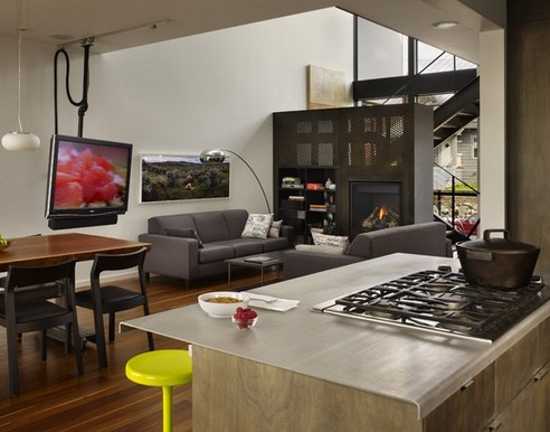7 Modern Kitchen Design Trends Stylishly Incorporating TV sets into Kitchen Interiors