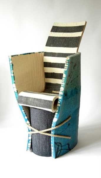 felt and rubber designer chair