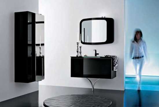 black bathroom furniture, vanities and mirror cabinets