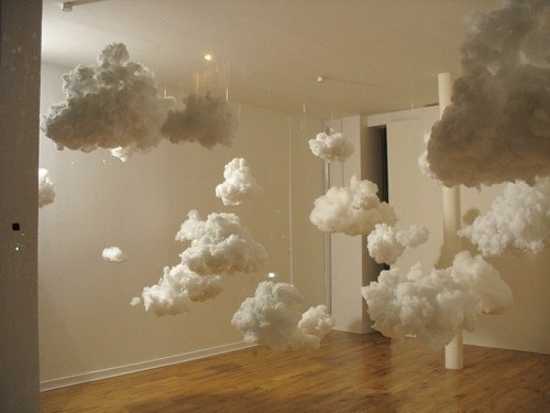 Creative Winter Decorating Brings Handmade Clouds Into Homes