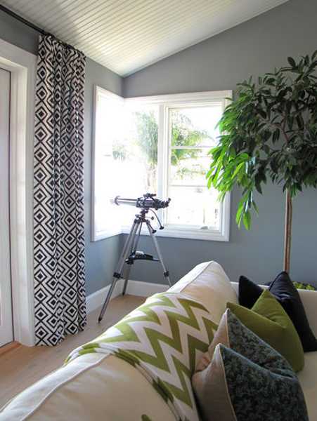 blue and green colors with gray interior paint