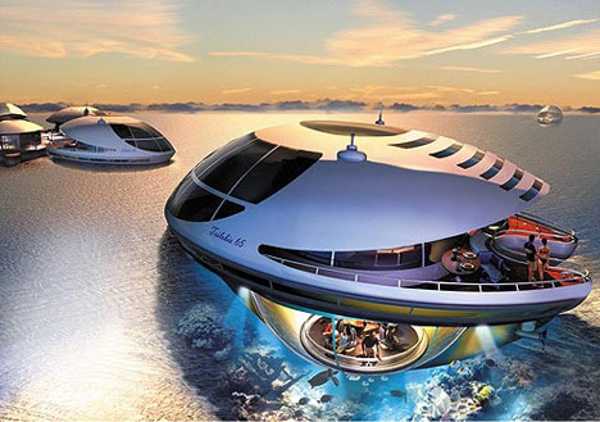 futuristic floating home