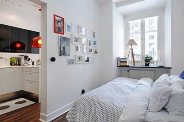 white bedding and wall paint