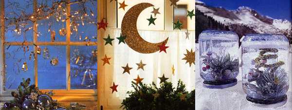 stars and evergreen plants as alternative christmas decorations