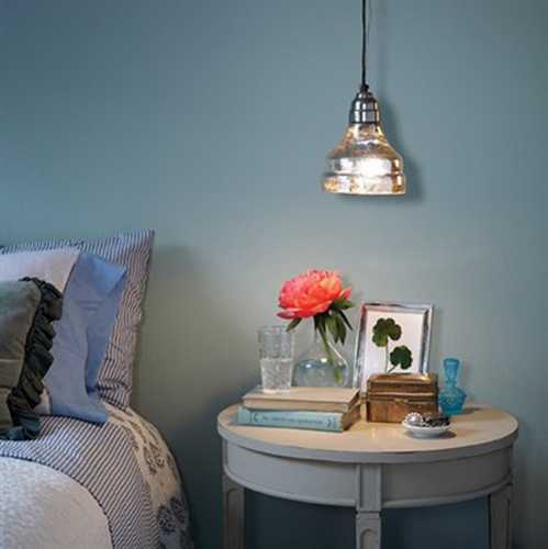 night table decorating and bedroom pendant light