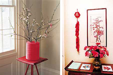 Chinese New  Year Decorations Flower Arrangements and 