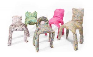 Plastic Recycling for Frumpy Chairs, Unique Furniture Baked in Pizza Oven