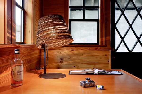 table lamp made from natural materials