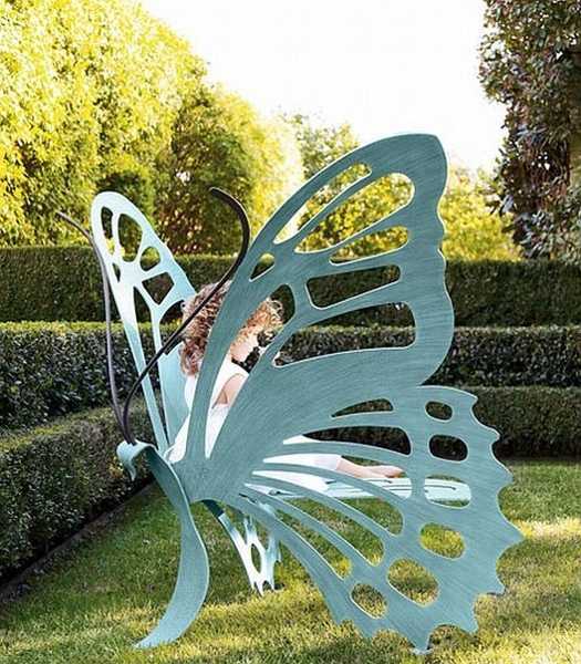 butterfly bench, garden furniture