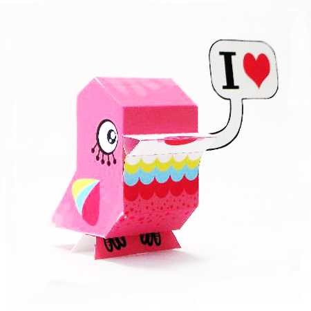 recycled paper crafts for kids and adults, love bird