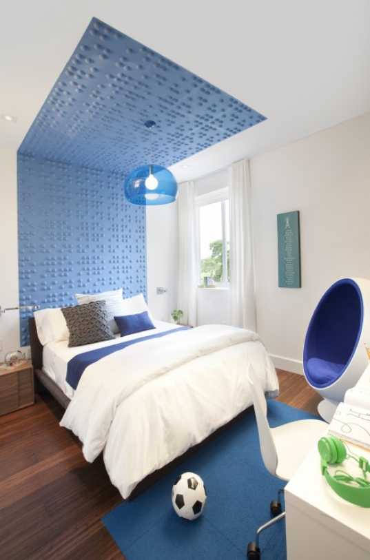 Blue Color Schemes Enhancing Modern Bedroom Decorating Ideas