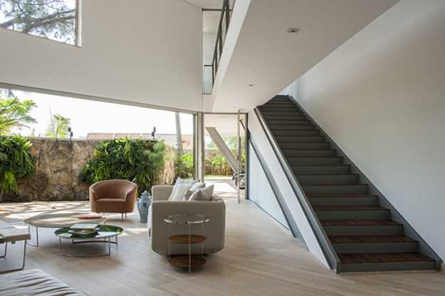 contemporary interior design with staircase