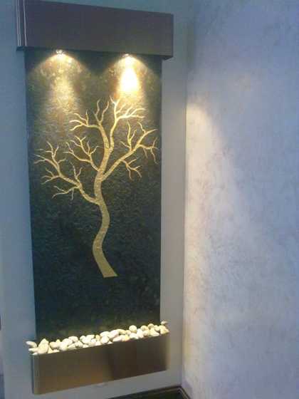 Modern Wall Fountains For Tranquil Interior Decorating And