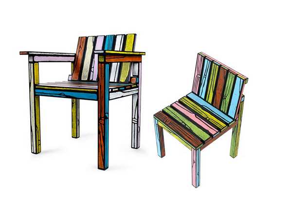 wooden chairs, wood texture inspired painting ideas for wood furniture decoration