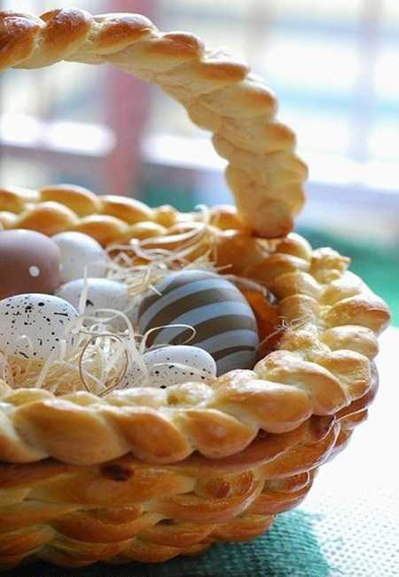 dough basket for easter eggs