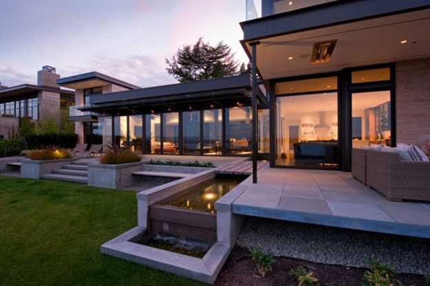 Large Modern House Design With Water Features Inspired By