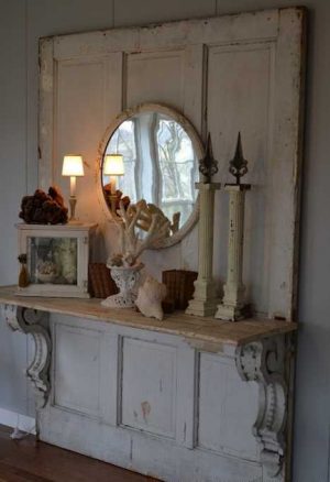 30 Modern Wall Decor Ideas Recycling Old Wood Doors for Unique Room Design