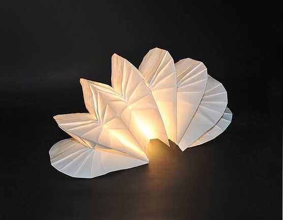 origami art in contemporary lighting design