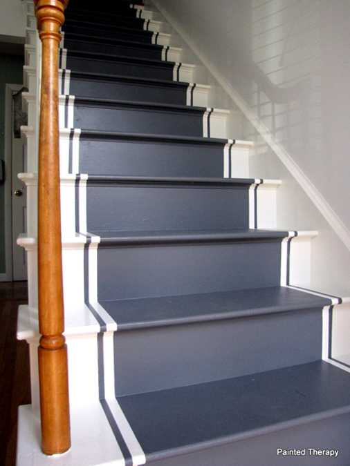 painting wooden stairs