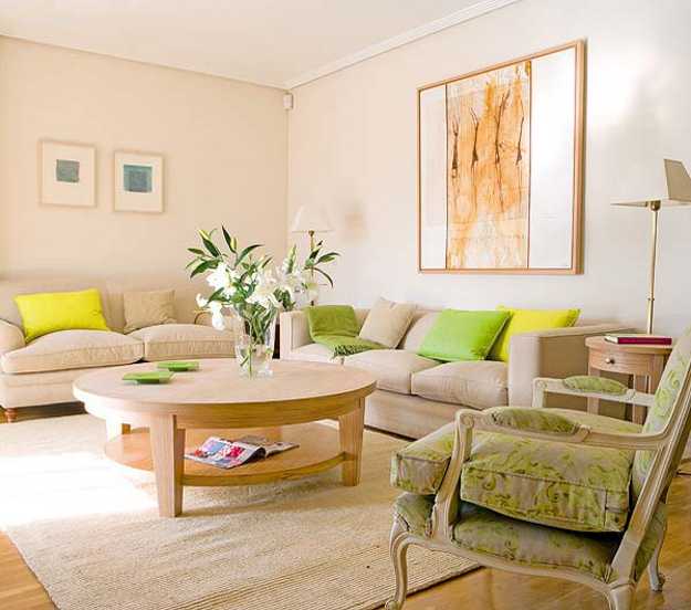 3 Modern Living Room Designs In Fresh Green Color Inspired