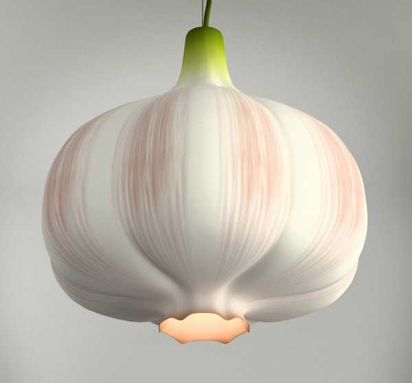 pendant lighting design with garlic shaped lamp shade