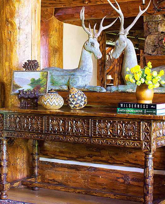 carved wood furniture and decor accesssories