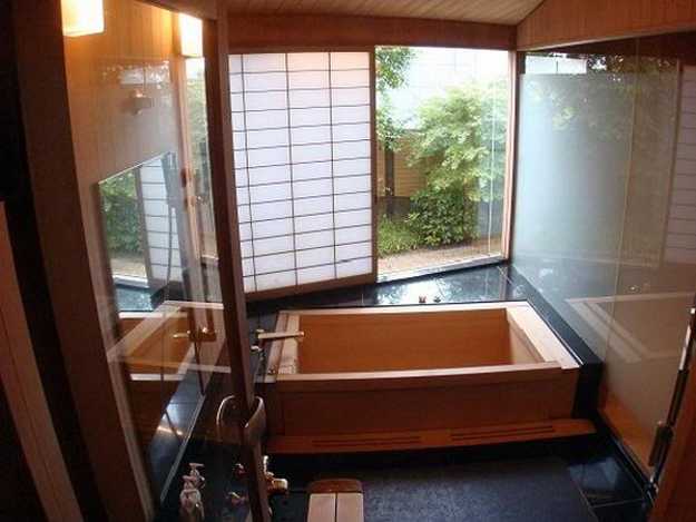 Elegant Modern Bathroom  Design Blending Japanese  