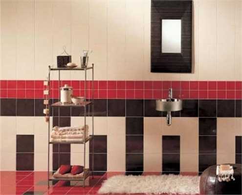 Modern Wall Tiles in Red Colors Creating Stunning Bathroom Modern Wall Tiles in Red Colors Creating Stunning Bathroom