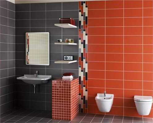 Modern Wall Tiles in Red Colors Creating Stunning Bathroom Modern Wall Tiles in Red Colors Creating Stunning Bathroom