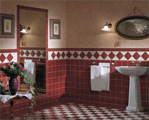 Modern Wall Tiles in Red Colors Creating Stunning Bathroom Modern Wall Tiles in Red Colors Creating Stunning Bathroom