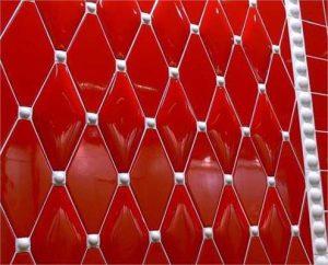 Modern Wall Tiles in Red Colors Creating Stunning Bathroom Design