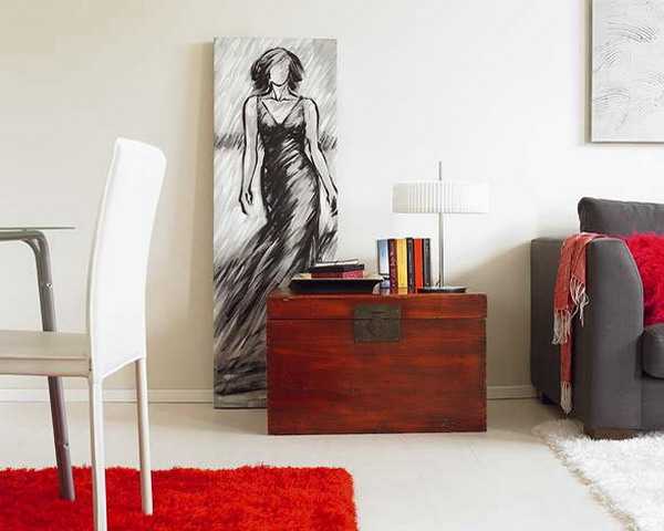 red accents for modern interior design