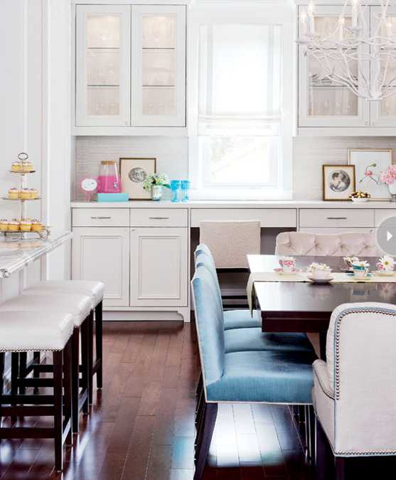 White Kitchen Decorating with Colorful Accents in ...