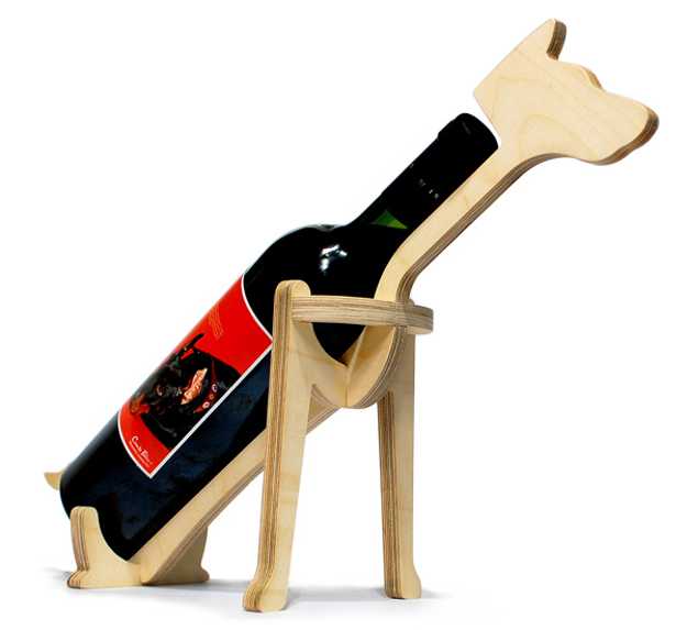 dog shaped wine rack
